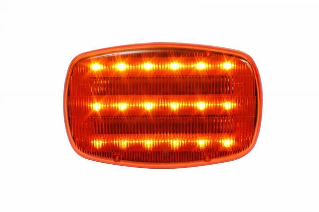 Battery Powered Magnetic LED Safety Flasher - Amber