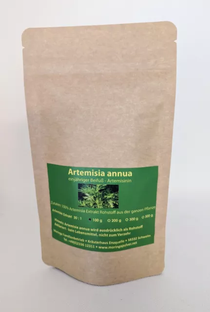 Artemisia annua einjähriger Beifuß 30:1 Extrakt Pulver Artemisinin (2x200g)