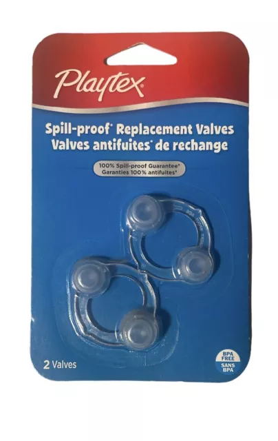 Playtex Spill-Proof Replacement Valves Sippy Cups BPA Free 2 Valves