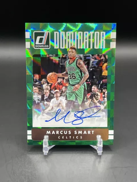 2016-17 Panini Donruss Marcus Smart # /25 Green Auto Dominator #23 Celtics