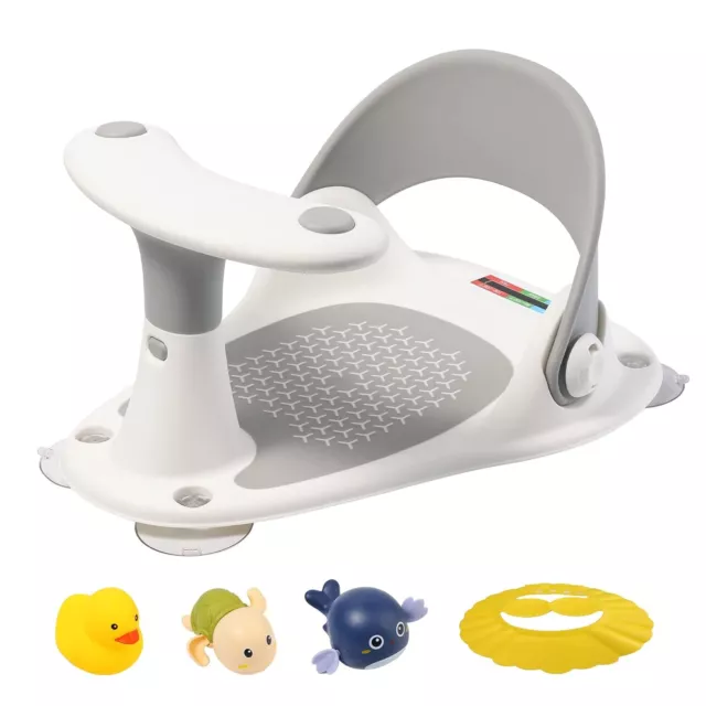 Baby Bath Seat LDIIDII Bathtub Infant for Babies 6 Grey