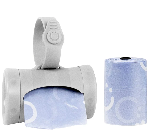 Ubbi Retractable on the Go Bag Dispenser for Baby Travel, Diaper Bag Accessory M