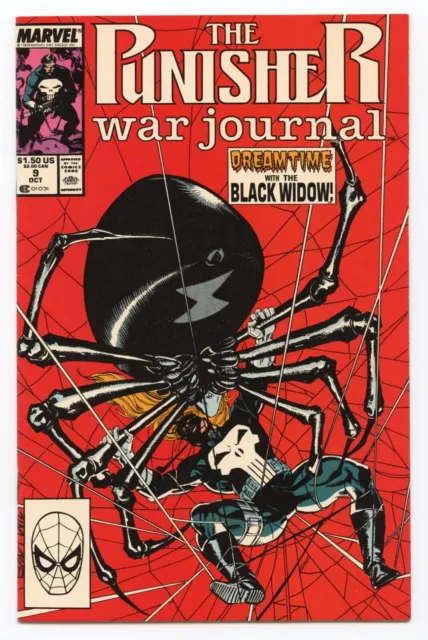 Marvel Punisher War Journal (1988) #9 Jim Lee Potts Black Widow VF+ 8.5
