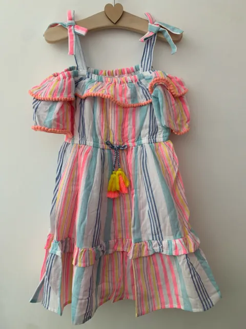 Girls M&Co Boho Summer Dress PomPom Gypsy MandCo Age 3 - 12 Years