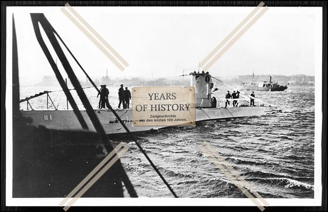 FOTO UNTERSEEBOOT UBOOT U 1 Nummer am Boot und Turm deutsche