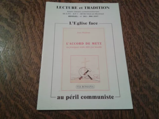 lecture et tradition n° 363 mai 2007