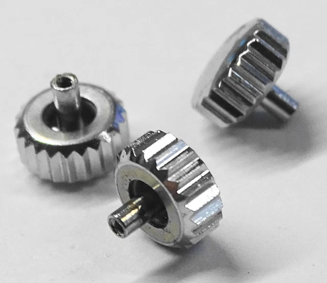 Couronne De Montre Forme Punaise - Diamètre 45 à 70 Mm - Pas 0,80 à 1,40 - Canon Court Chromé - Neuf Avec Défauts