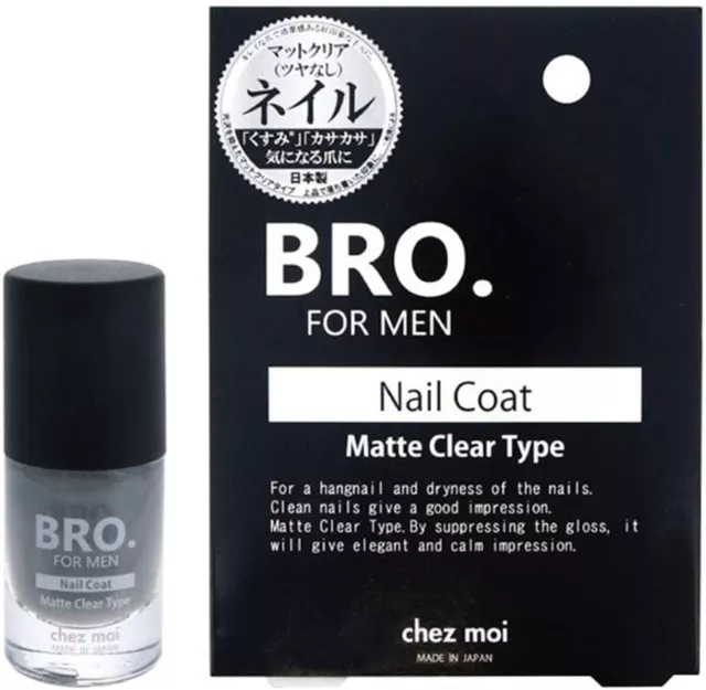 BRO de mi casa. PARA HOMBRE Abrigo de uñas mate transparente tipo 4ml