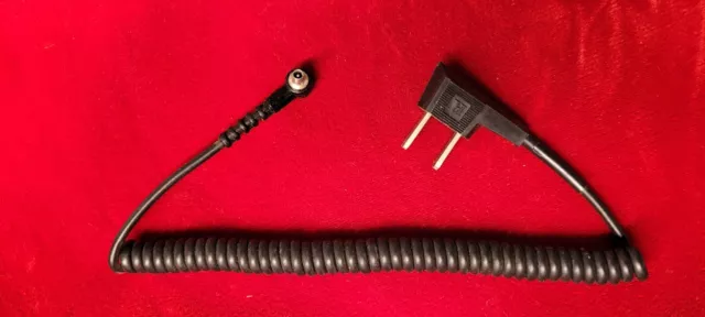 Honeywell Heiland Household to Male PC Sync Flash Cable Cord Coiled For Graflex