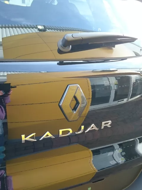Arrière Logo Housse Renault Kadjar 2015-2020 Effet Fibre de Carbone (Arrière