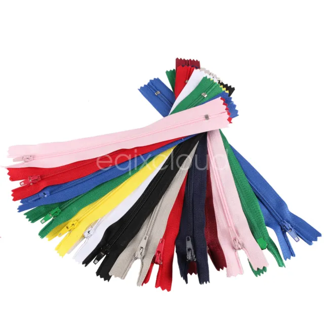 Bulk 30/150/300pcs DIY Nylon Coil Zippers Tailor Sewer Craft 7 Inch Crafter's