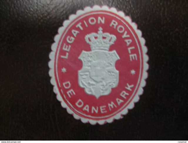 LEGATION ROYALE De Danemark Royalty Royal Family Poster Stamp Vignette DENMARK L