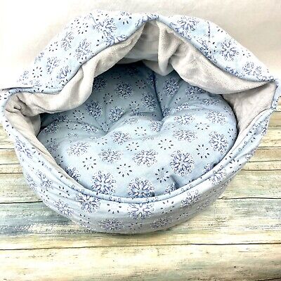 Whiskers and Co Canopy Pet Cave 15” Round Small Dog Cat Cave Bed