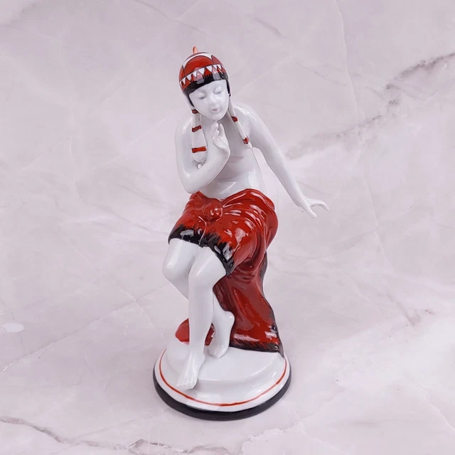 Statue Figurine Porcelaine Allemande Art Déco Vers 1930 de Galluba & Hoffmann