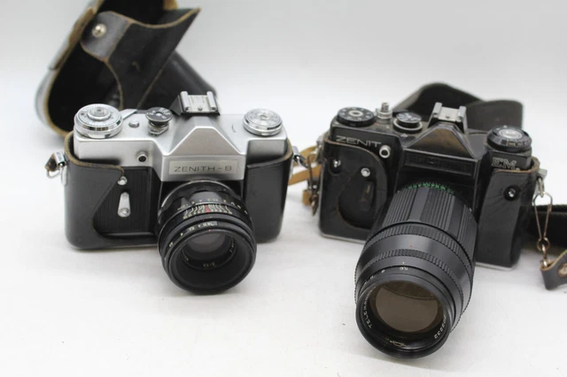 F x2 Vintage USSR KMZ Film Cameras Inc. Zenit EM, Zenith B etc