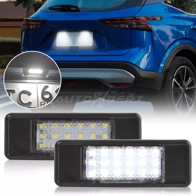 2 x LED KENNZEICHENLEUCHTE KENNZEICHENBELEUCHTUNG FÜR NISSAN QASHQAI X-Trail