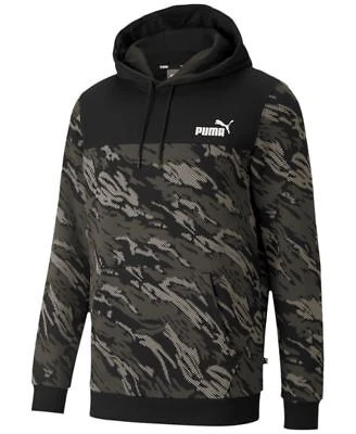 Puma Mens Camo-Print Hoodie Green Camo XL GREEN Size XLARGE S/S