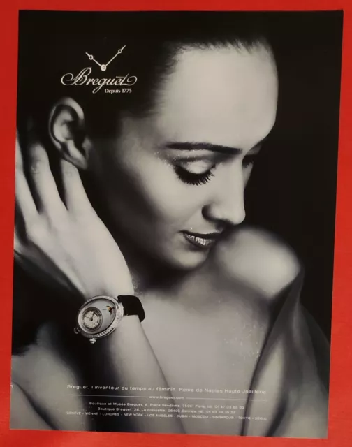 Publicité de presse Montre BREGUET et Bijoux VAN KLEEF & ARPELS - Mode Luxe
