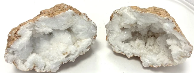 FM0357 Fipro Minerals Geode Quarz Kristall Druse Marokko Glücksgeode Paar 1828g