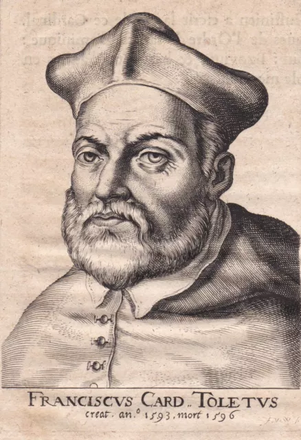 Portrait XVIIe Francisco De Toledo Philosophe Théologien Compagnie De jésus 1644