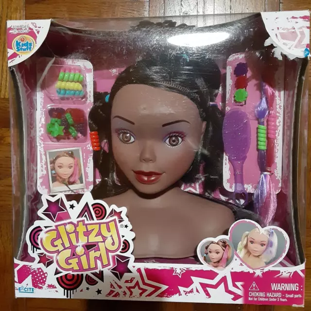 Barbie African American Doll Styling Head with Black Hair 17