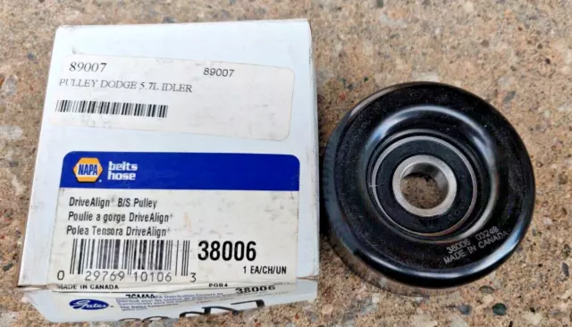 Gates 38006 DriveAlign Belt Drive Idler/Tensioner Pulley New