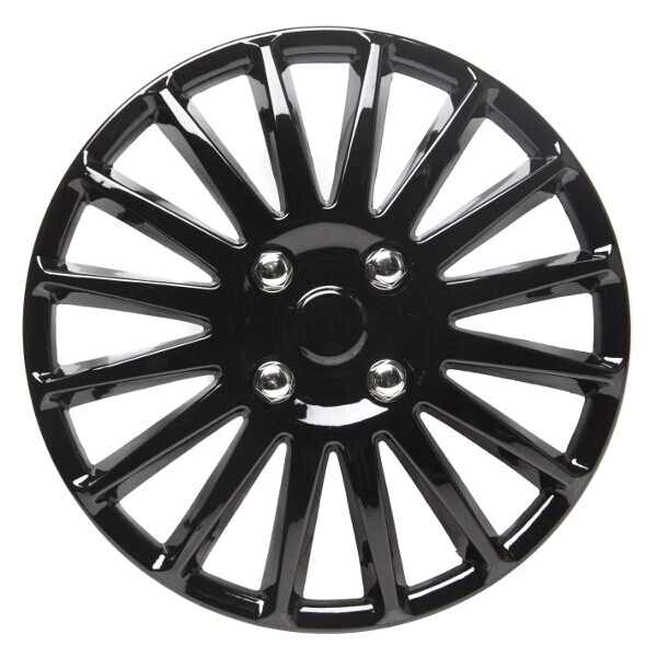 TopTech Speed 16 Inch Wheel Trim Set Gloss Black Set of 4 Hub Caps Covers