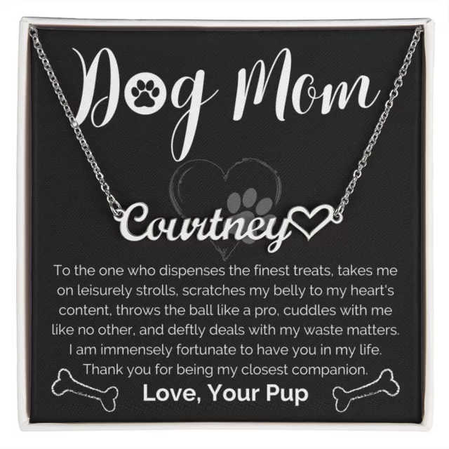 Custom Name Necklace Birthday Christmas Gift For Dog Mom Pet Lover Personalized