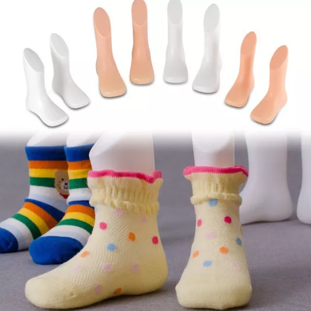 Brand New Baby Foot Model Home Polyethylene Socks Supplies White 1piece