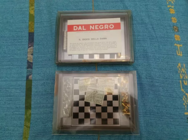 nr. 2 set vintage mini scacchi e dama magnetiche lusso Dal Negro