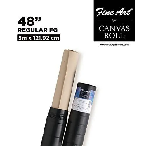 Fine Art Canvas Roll for Painting, 100% Cotton Roll, 48" (5m)