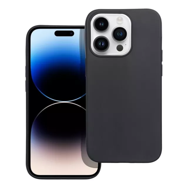 Custodia Silicone Case Cover Tpu Slim Matt Black Opaco Per Apple Iphone 14 Pro