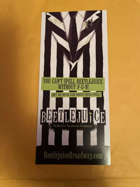 Beetlejuice -  Broadway Promo Ad Flyer - Marquis Theatre NYC