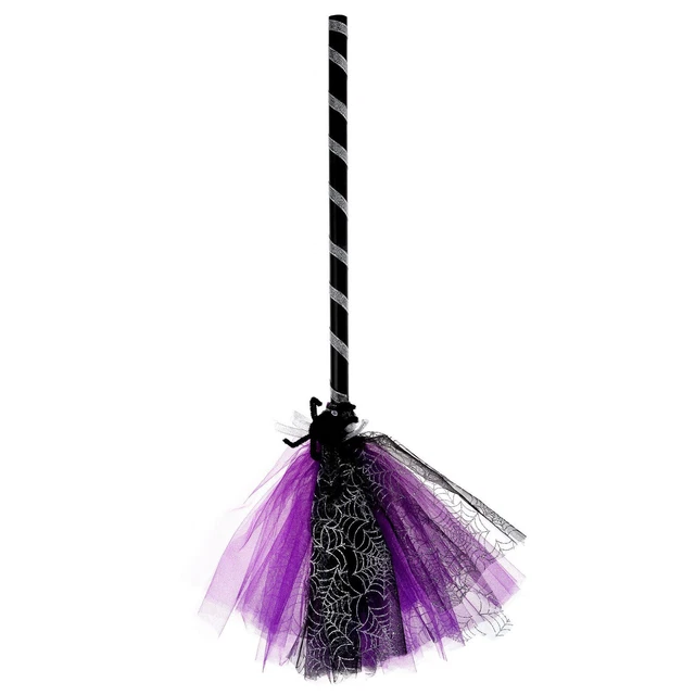Escoba de bruja 90 cm de largo cosplay parodia creativa desmontable para fiesta lemática