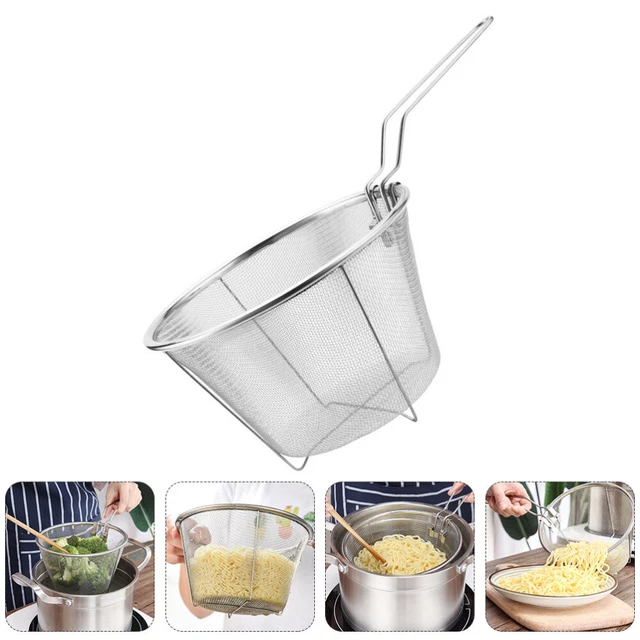 Cestello Per Pasta Separati In Acciaio Inox Con Manico - Scolapasta A Scomparti Per Cuocere Pasta E Verdure, Divisorio Per Pentola Calda, 2 Pezzi