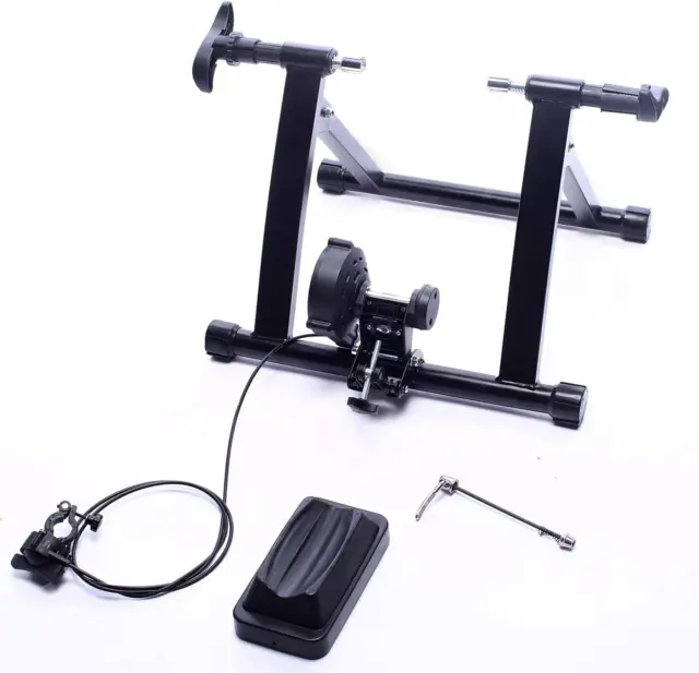 Bike Trainer Stand Steel Bicycle Exercise Magnetic Stand with Front Wheel Riser