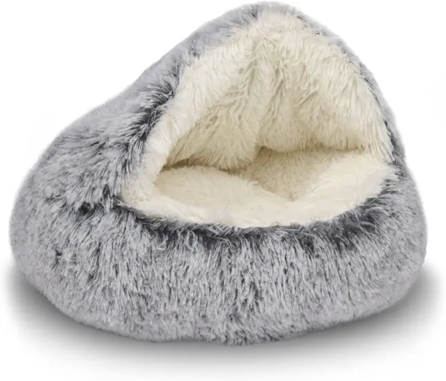 Cat Bed Round Hooded Cat Bed Cave, Cozy for Indoor Cats or Small Dog Beds