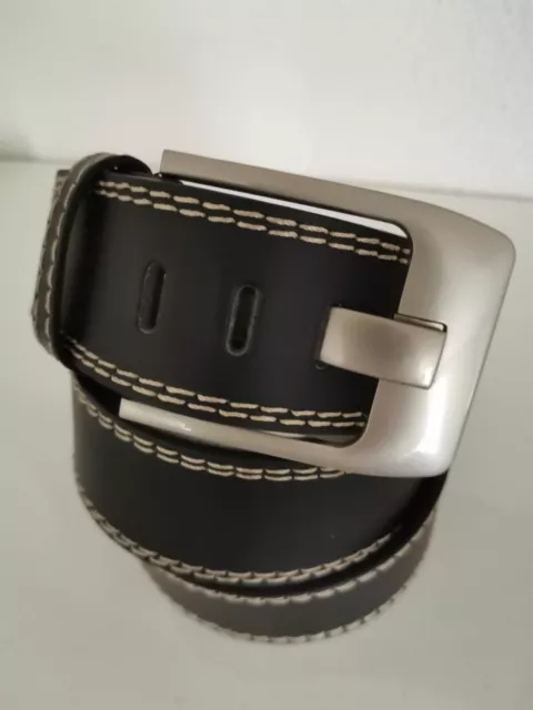 Herren Ledergürtel Echt Leder Gürtel Belt Luxus 4,5 Cm Breit 125 Cm Lang Neu