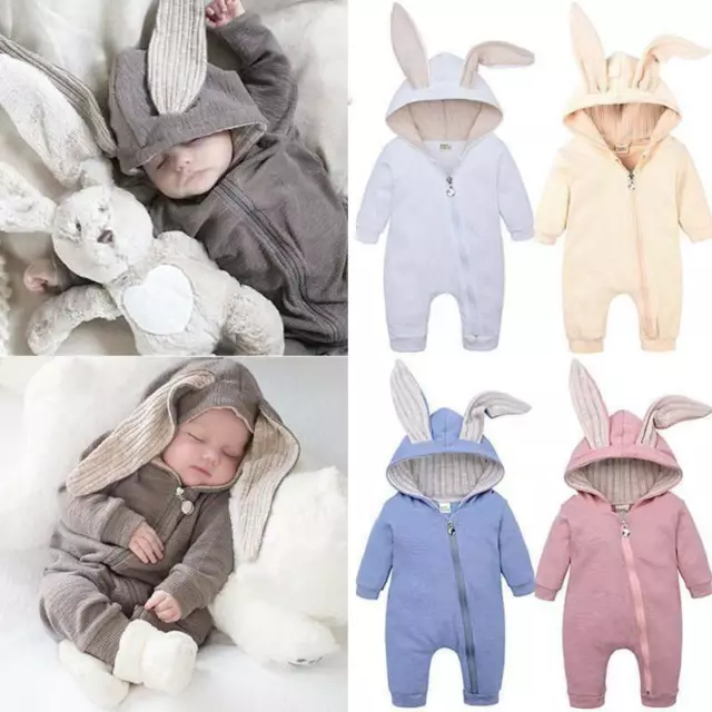 Baby Strampler Hase Kaninchen Ohr Overall Strampler Jumpsuit Schlafanzug Pajama