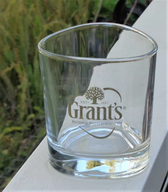 Lovely Grant's Blended Scotch Whisky 250ml Triangular Barware Spirit Glass