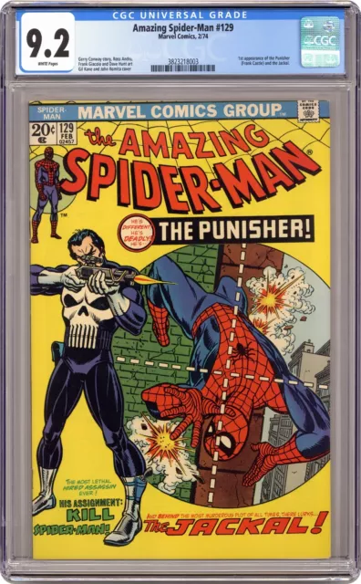 Amazing Spider-Man #129 CGC 9.2 1974 3823218003 1st app. Punisher, Jackal