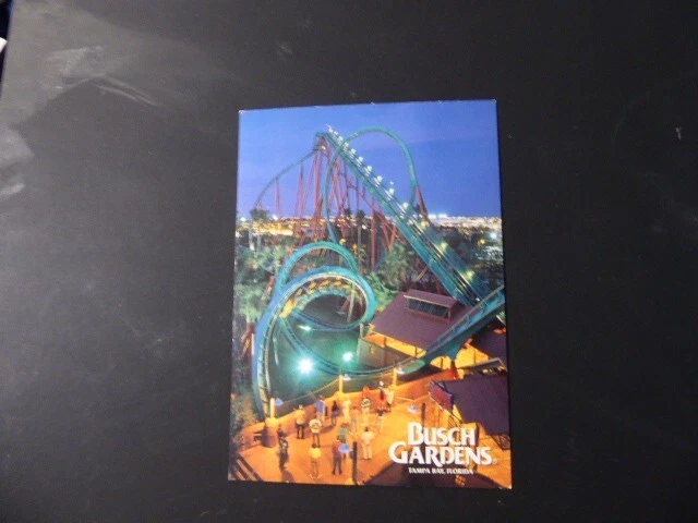 TAMPA FL BUSCH Gardens Roller Coaster “KUMBA” Amusement Park Ride