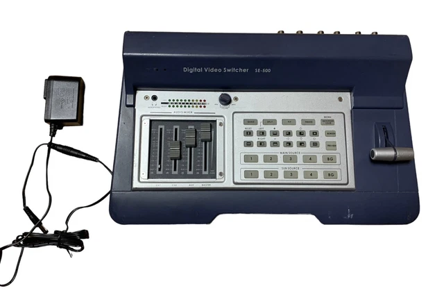 DataVideo SE-500 4 Channel Digital Video Switcher BNC S-Video New Power Supply