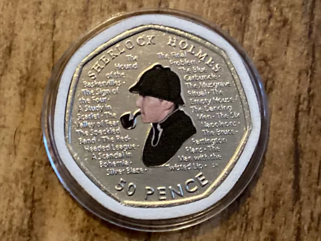 Sherlock Holmes 50p Uncirculated Coin Royal Mint Collectable Gift 2019 Rare UK