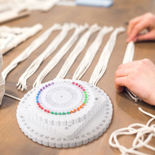 1 Juego de Pulsera de Cuerdas Disco Cable Trenzado Cuerda Telar Tablero de Tejer