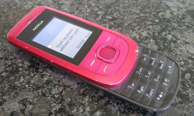 NOKIA 2220S SLIDE Pink Mobile Phone T Mobile/EE Network Working