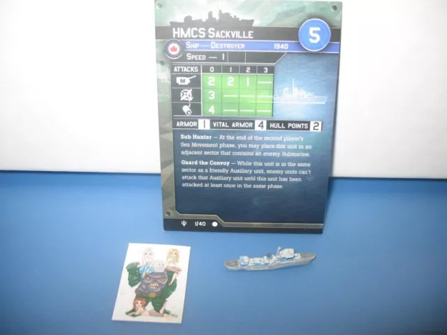 =Axis Allies War at Sea FLANK SPEED HMCS Sackville 1/40 with card=
