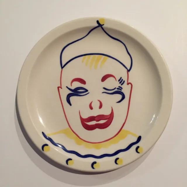 1951 Union Pacific Railroad 8" Childs Plate Circus Pattern Syracuse China ,Clown
