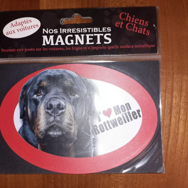 Magnet Chien J'aime Mon Rottweiller Neuf