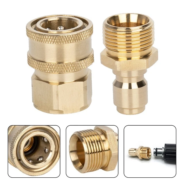 Adaptateur M22 Pour Nettoyeur Haute Pression - Raccord Rapide Série K - Laiton - 220 Bar Max - 10